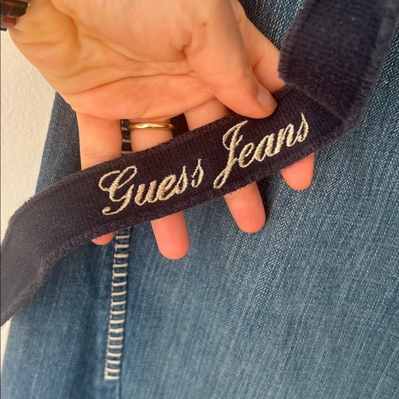 Y2K Guess Jeans wide leg asymmetrical embroidered boho vintage low-slung - Picture 3 of 10